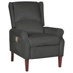 vidaXL Fauteuil de massage inclinable Gris foncé Velours
