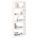 vidaXL Bibliothèque/Cloison Blanc 60x30x167 5 cm Bois massif de pin