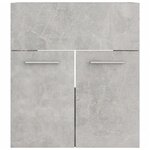 vidaXL Armoire d'évier avec lavabo intégré Gris béton Aggloméré