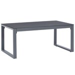 vidaXL Salon de jardin 3 Pièces et coussins Aluminium Noir