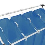 vidaXL Trieuse à linge avec 4 sacs Bleu Acier