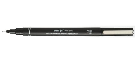 Feutre technique 0 1mm pin 01200 pte calibrée noir uni-ball