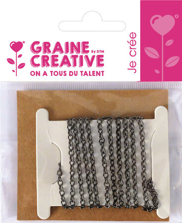 Chaîne maille jaseron Ø3mm Anthracite Au mètre