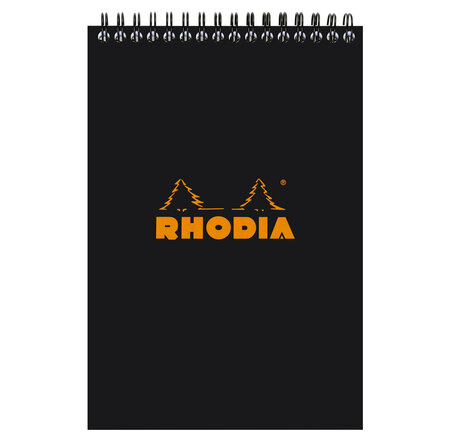 Bloc reliure intégrale classic black 14 8x21cm 5x5 80f microperforées 80g rhodia