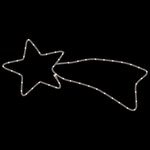vidaXL Figures de comète de Noël 48 LED 3 Pièces Blanc chaud 65x28 cm