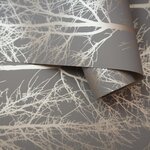 DUTCH WALLCOVERINGS Papier peint Rhea Trees Gris et doré rose