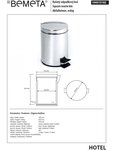 Poubelle de cuisine HOTEL en acier ø 35 cm / 40 L