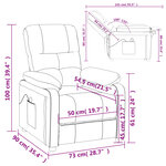 vidaXL Fauteuil de massage Violet Tissu
