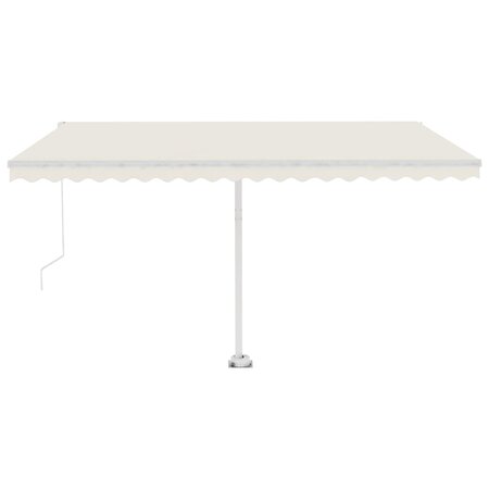 vidaXL Auvent manuel rétractable sur pied 450x350 cm Crème