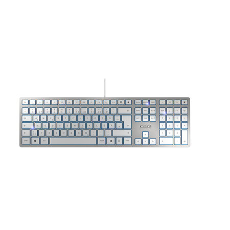 Cherry kc 6000 slim clavier 105+6 touch kc 6000 slim clavier 105+6 touches usb blanc/argent layout qwerty international