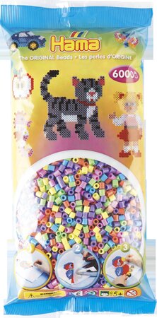 6 000 perles standard (Ø5 mm) pastel mixte
