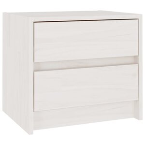 vidaXL Table de chevet Blanc 40x30 5x35 5 cm Bois de pin solide