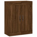 vidaXL Armoires murales 2 Pièces chêne marron bois d'ingénierie