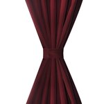 2 Pièces Rideau à Passant Micro Satin Bordeaux 140 x 245 cm