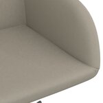 vidaXL Chaises pivotantes à manger lot de 6 gris clair velours