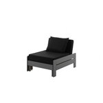 Lit mezzanine Gris Pino avec fauteuil