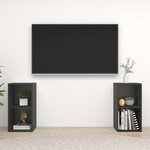vidaXL Meubles TV 2 Pièces Gris 72x35x36 5 cm Aggloméré