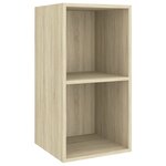 vidaXL Meubles TV muraux 4 Pièces Chêne sonoma Aggloméré