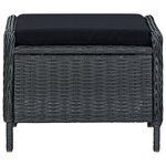 vidaXL Ensemble de salle à manger de jardin 7 Pièces Gris foncé
