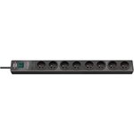 Brennenstuhl Multiprise hugo! Anthracite - 8 prises - avec parafoudre et 2m de câble (19.500A)