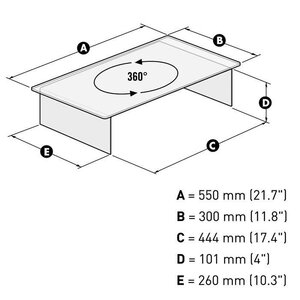 MELICONI Rotobridge Support TV - Poids max 70 Kg - Base pivotante - Noir