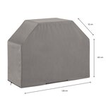 Madison Housse de barbecue d'extérieur 126 x 52 x 101 cm Gris