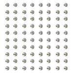 80 Perles Rondes Autocollantes Argentées