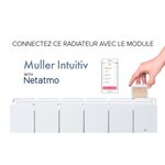 Radiateur électrique chaleur douce Etic digital vertical 2000W blanc