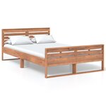 vidaXL Cadre de lit Bois de teck massif 120x200 cm