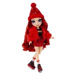 Rainbow high winter break poupée mannequin 28m - ruby anderson - rouge