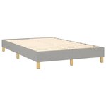 vidaXL Sommier à ressorts de lit Gris clair 120x200 cm Tissu