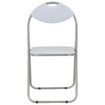vidaXL Chaises pliantes à manger lot de 6 blanc similicuir