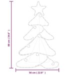 vidaXL Figurine d'arbre de Noël avec 144 LED 88x56 cm