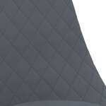 vidaXL Chaise pivotante de salle à manger Gris foncé Tissu