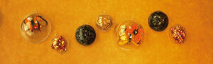 Boules plastiques Cristal 6 cm 5 pièces