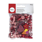 Perle en bois Rose Cocktail 50 g