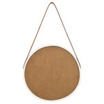 vidaXL Miroir mural avec sangle 40 cm Blanc