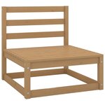 vidaXL Salon de jardin 5 Pièces Marron miel Bois de pin massif