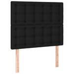 vidaXL Lit à sommier tapissier avec matelas Noir 90x190 cm Tissu