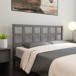vidaXL Tête de lit Gris 145 5x4x100 cm Bois massif de pin
