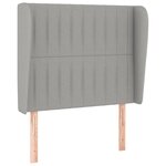 vidaXL Lit à sommier tapissier et matelas Gris clair 90x190 cm Tissu