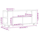 vidaXL Meuble TV chêne marron 102x34 5x43 cm bois d'ingénierie