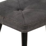 vidaXL Chaise à oreilles avec repose-pied Noir vintage Toile