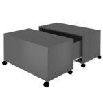 vidaXL Table basse Gris brillant 75x75x38 cm Aggloméré