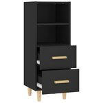 vidaXL Buffet Noir 34 5x34x90 cm Bois d'ingénierie