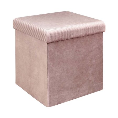 Pouf coffre de rangement velours côtelé giullia