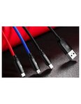 Câble de rechargement rapide USB-C  3 en 1 Iphone et Android