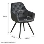 Chaise Salle à Manger Velours Gris Design Moderne