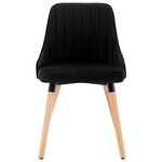 vidaXL Chaises à manger lot de 2 Noir Velours