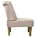 vidaXL Chaises en style français lot de 2 crème tissu